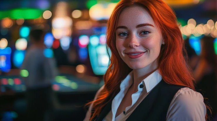 Live baccarat table with multi-camera view